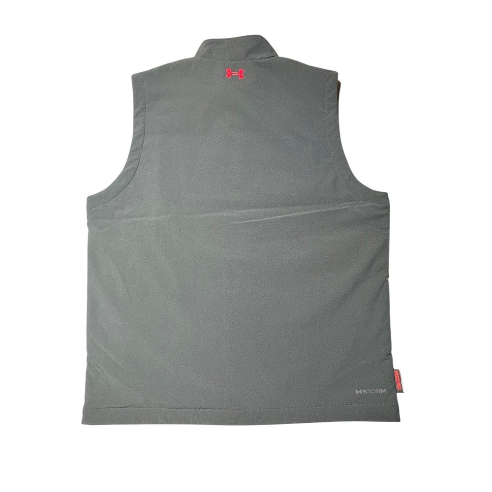 Men's Under Armour  Black Wisconsin Badgers Drive Pro Storm Full-Zip Vest - Picture 11 of 14